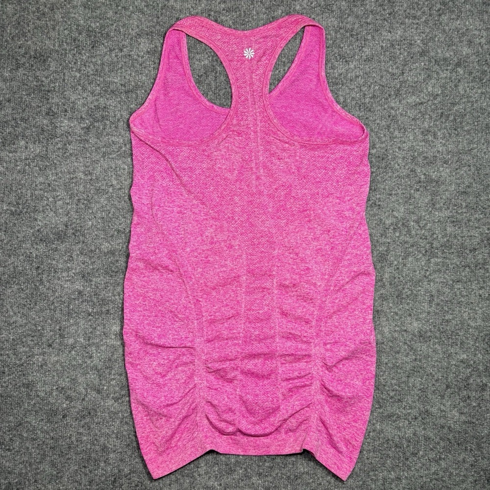 Athleta Fastest Track Heathered Pink Racerback Sleeveless Tank Top Size Small